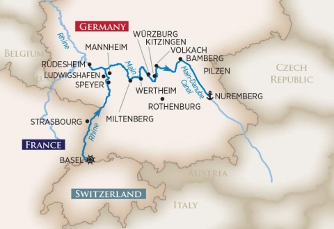 Ama Waterway - Rhone -Routing